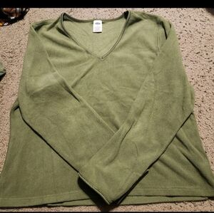 NWOT Vintage Y2K Old Navy Fleece Women's V-Neck Pullover Shirt - Size Large